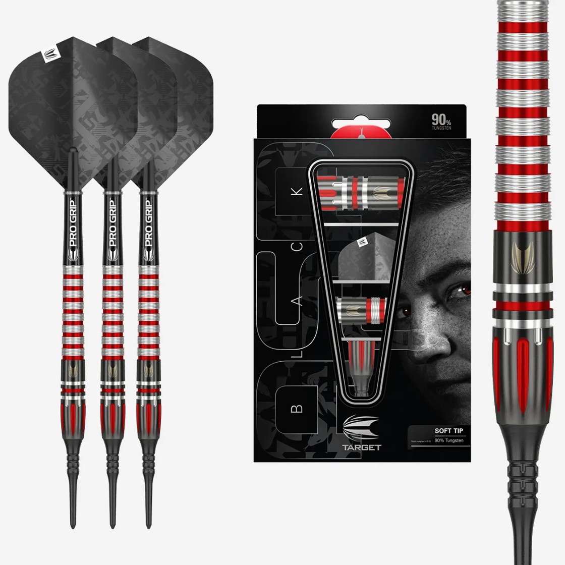 Nathan Aspinall Black 90% Soft Tip 18g Darts